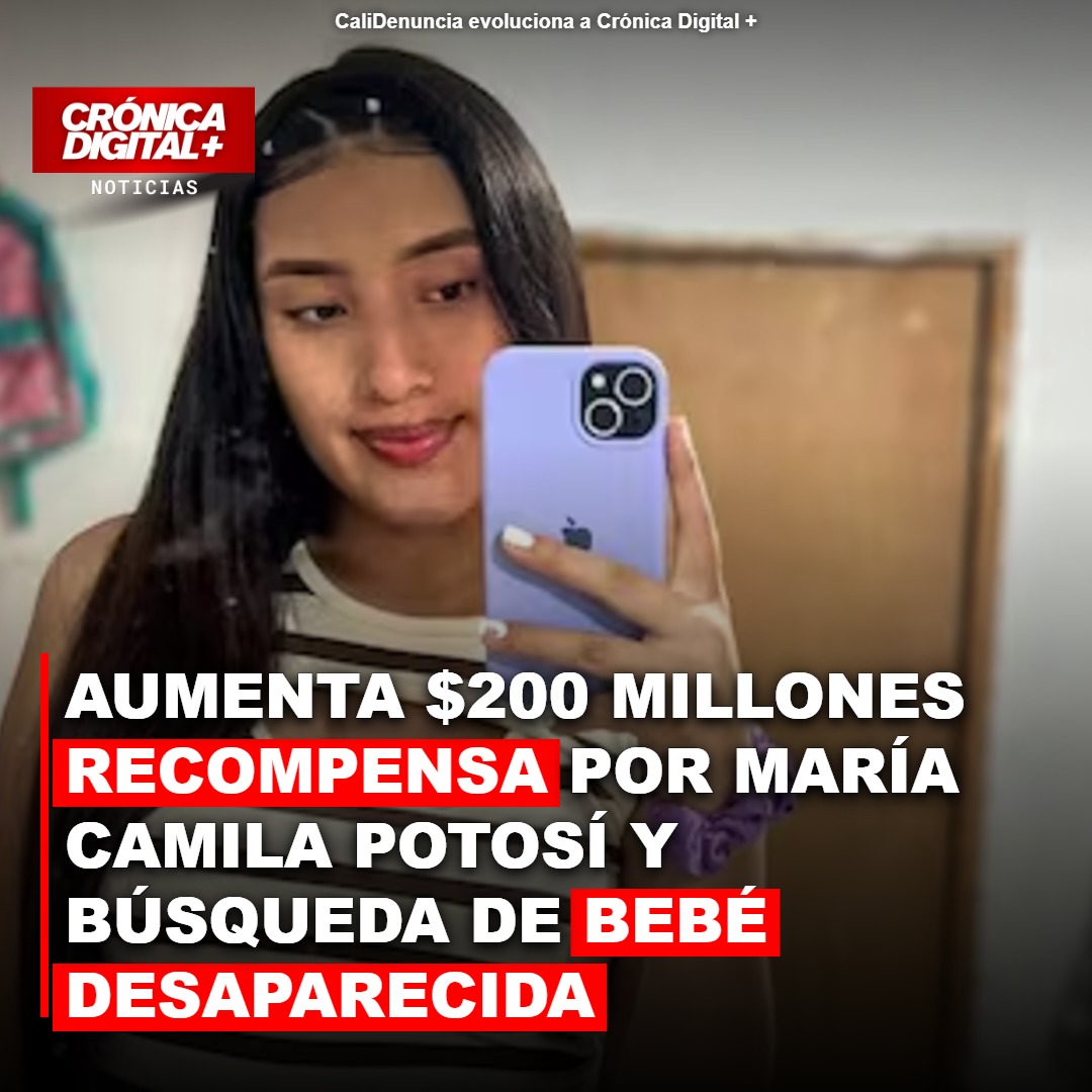 Aumenta recompensa por María Camila Potosí; detención clave en búsqueda de bebé