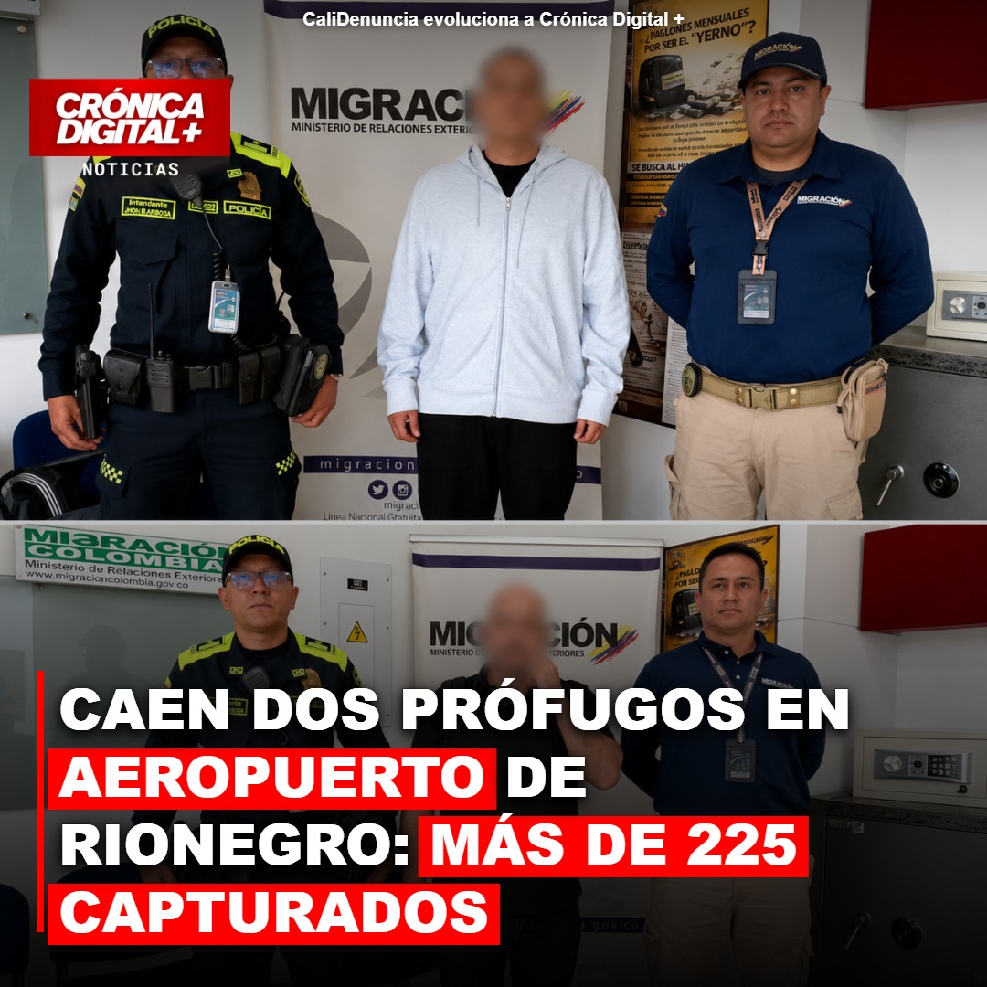 Capturan dos prófugos en Rionegro: 225 detenidos en Antioquia en 4 años