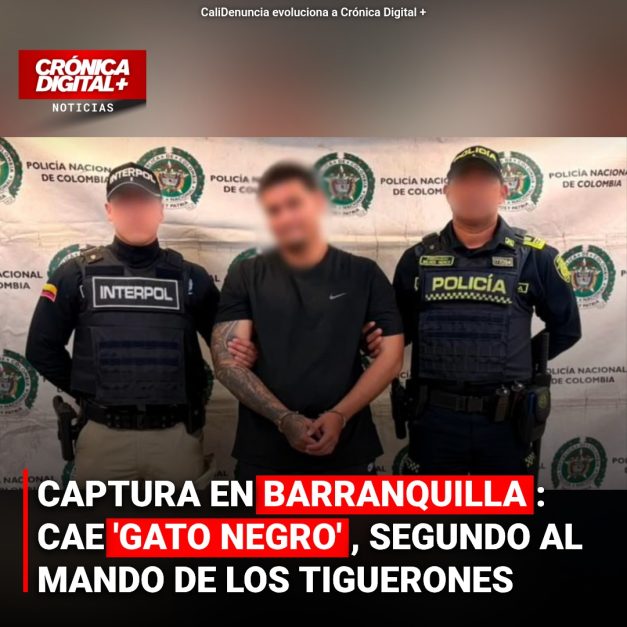 Capturan en Barranquilla a ‘Gato Negro’, líder de Los Tiguerones
