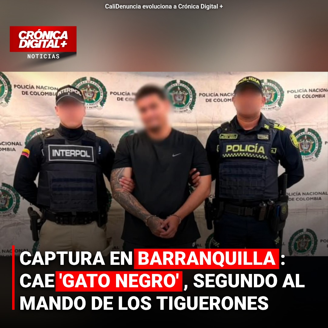 Capturan en Barranquilla a ‘Gato Negro’, líder de Los Tiguerones