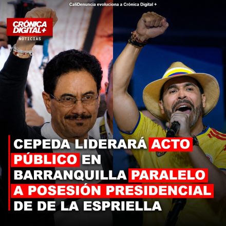 Cepeda lidera acto alterno en Barranquilla durante posesión presidencial