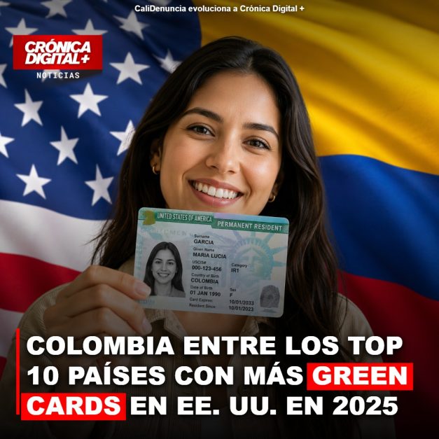 Colombia entre los países con más ‘Green Cards’ en EE. UU. para 2025