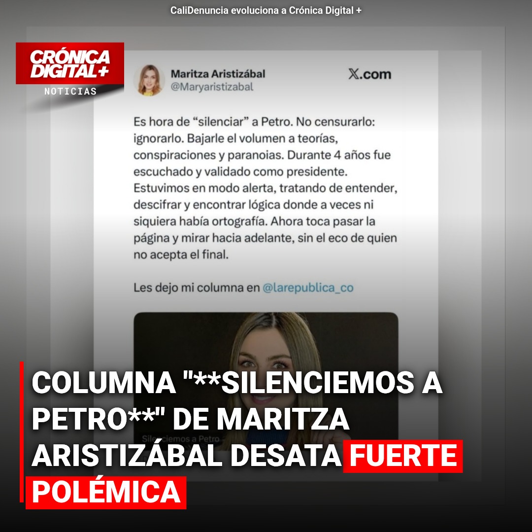 Columna ‘Silenciemos a Petro’ genera controversia en Colombia