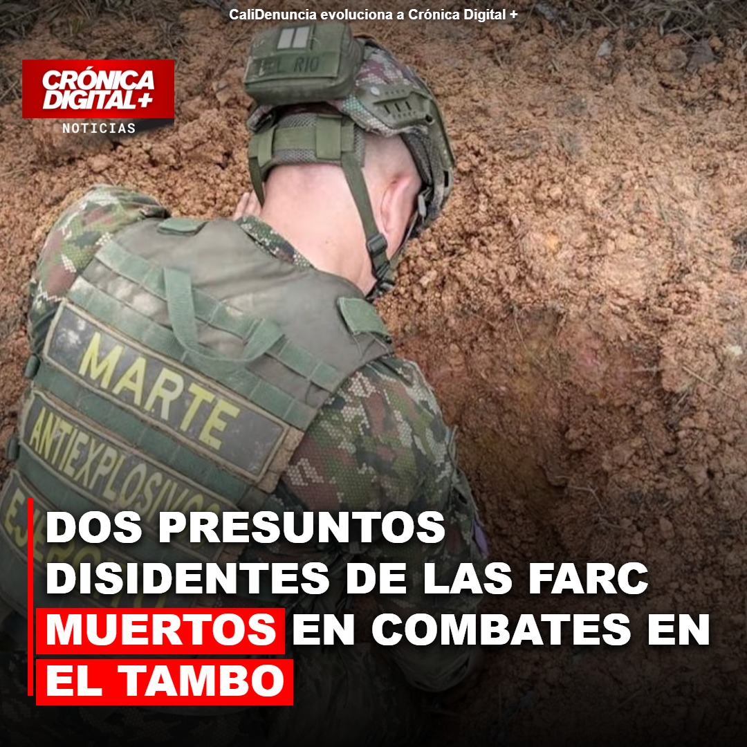 Combates en El Tambo: Dos Disidentes de Farc Dados de Baja por Ejército