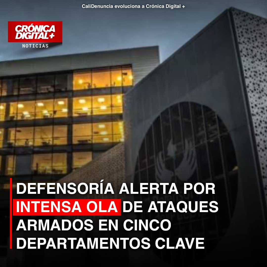 Defensoría alerta por escalada violenta en cinco departamentos clave