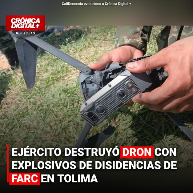 Ejército neutraliza dron explosivo de disidencias FARC en Tolima