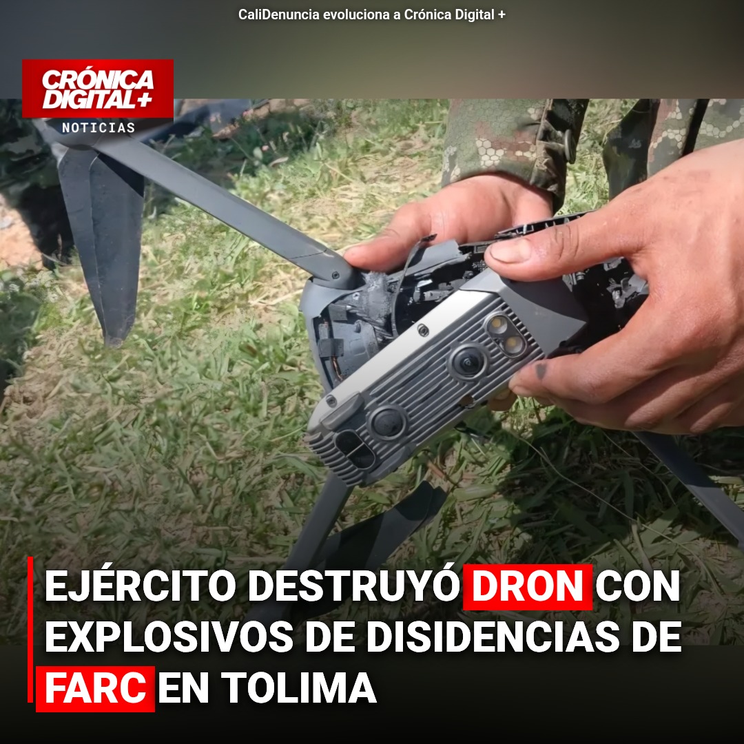 Ejército neutraliza dron explosivo de disidencias FARC en Tolima