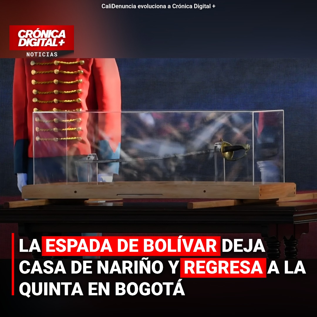 Espada de Bolívar retorna a Quinta Histórica tras cuatro años en Casa de Nariño