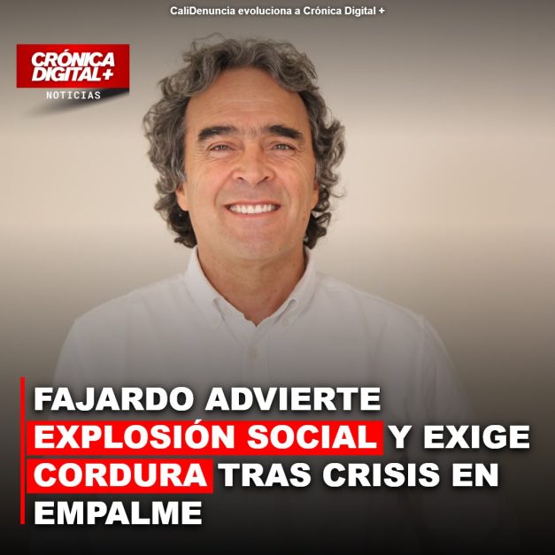 Fajardo advierte explosión social y exige cordura a Petro por crisis en empalme