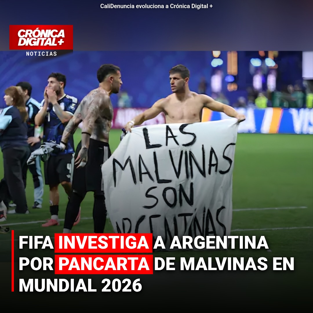 FIFA investiga a Argentina por pancarta de Malvinas en Mundial 2026