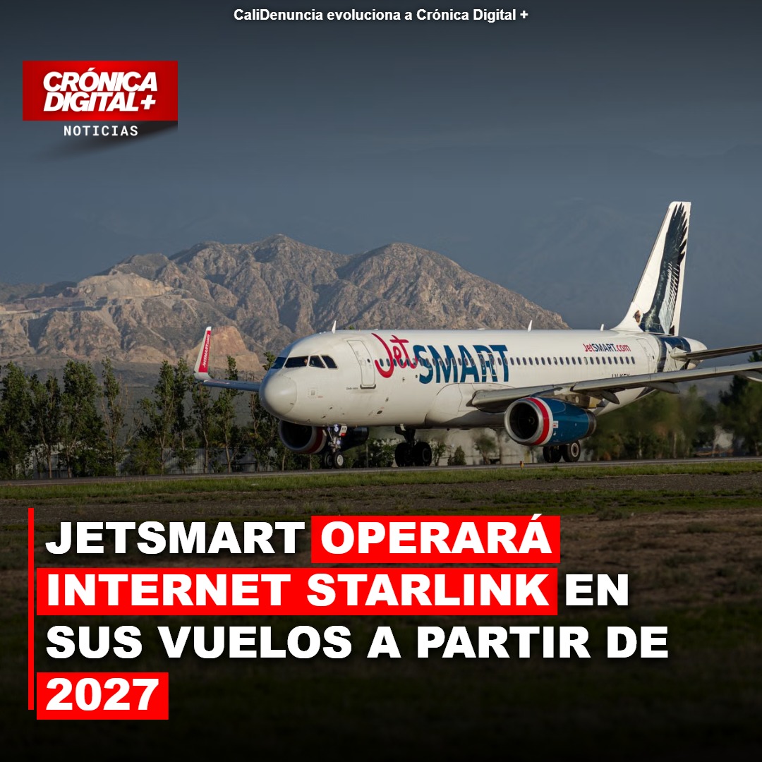 JETSMART OPERARÁ INTERNET STARLINK EN SUS VUELOS A PARTIR DE 2027