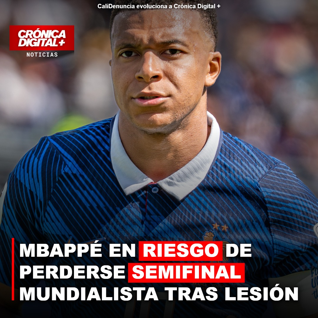 Mbappé en riesgo para semifinal mundialista: lesión preocupa a Francia