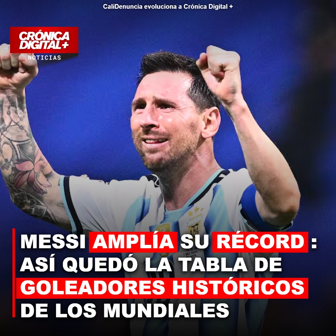 Messi rompe récord: 21 goles en Mundiales, la tabla histórica de anotadores