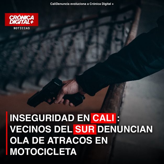 Ola de atracos en motocicleta alarma a residentes del sur de Cali