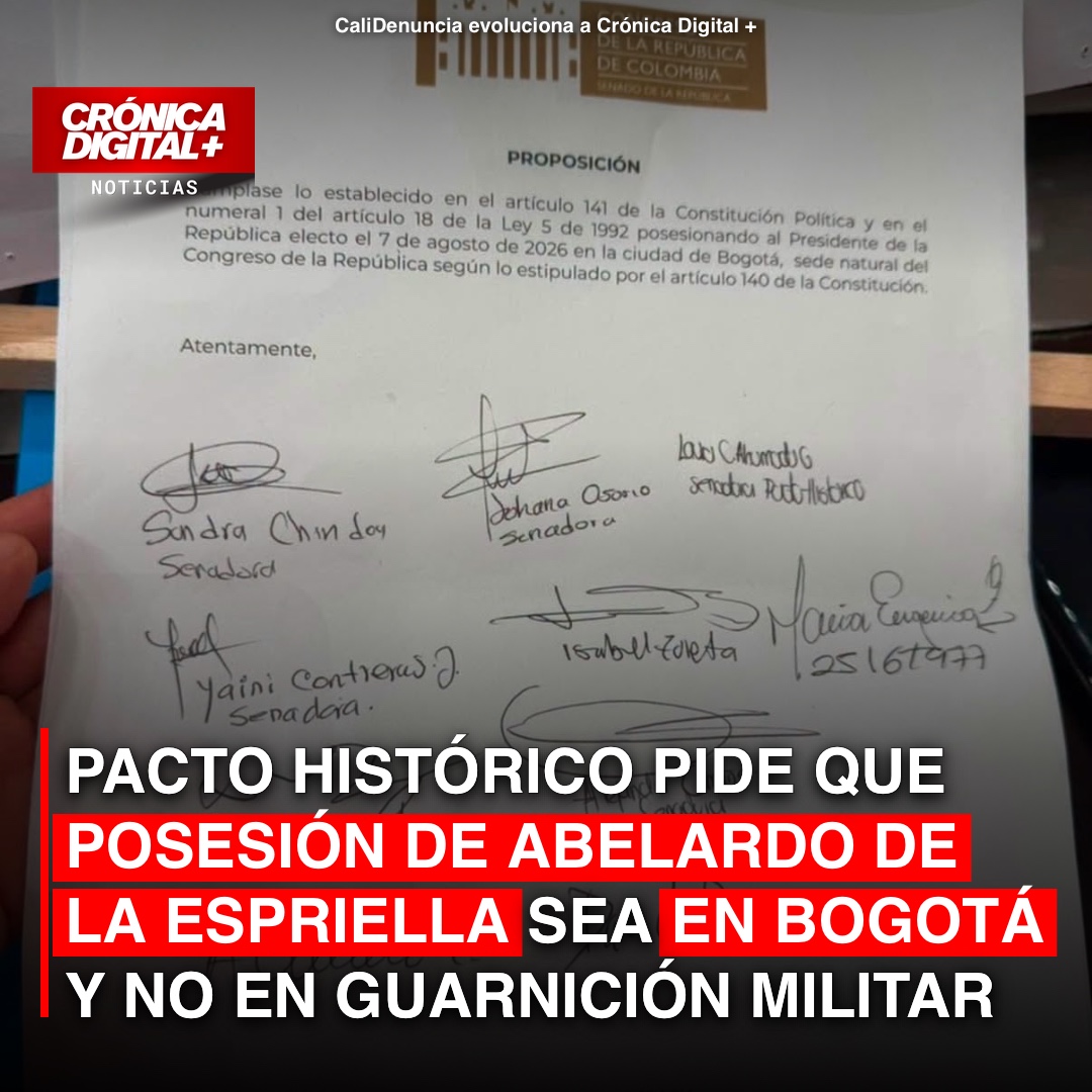 Pacto Histórico insiste en posesión de De La Espriella en Bogotá
