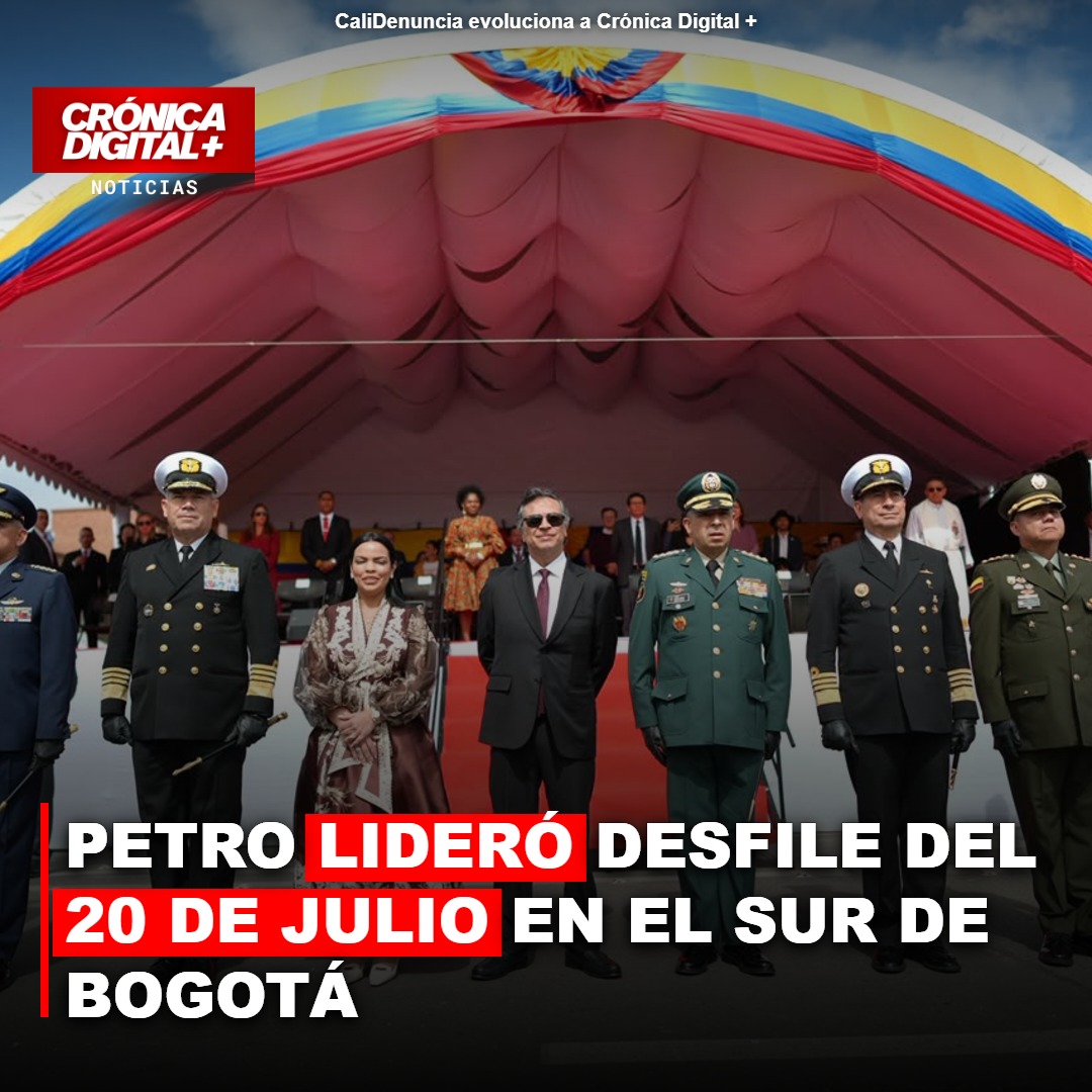 Petro encabeza desfile del 20 de Julio en el sur de Bogotá