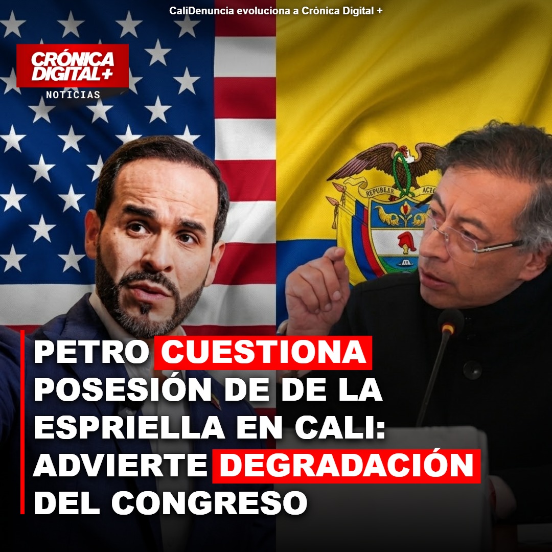 Petro polemiza por posesión de De la Espriella en Cali: advierte degradación congresional
