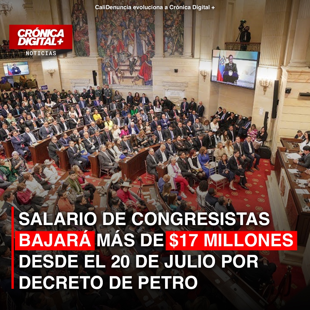 Salario de congresistas se reduce $17 millones por decreto presidencial