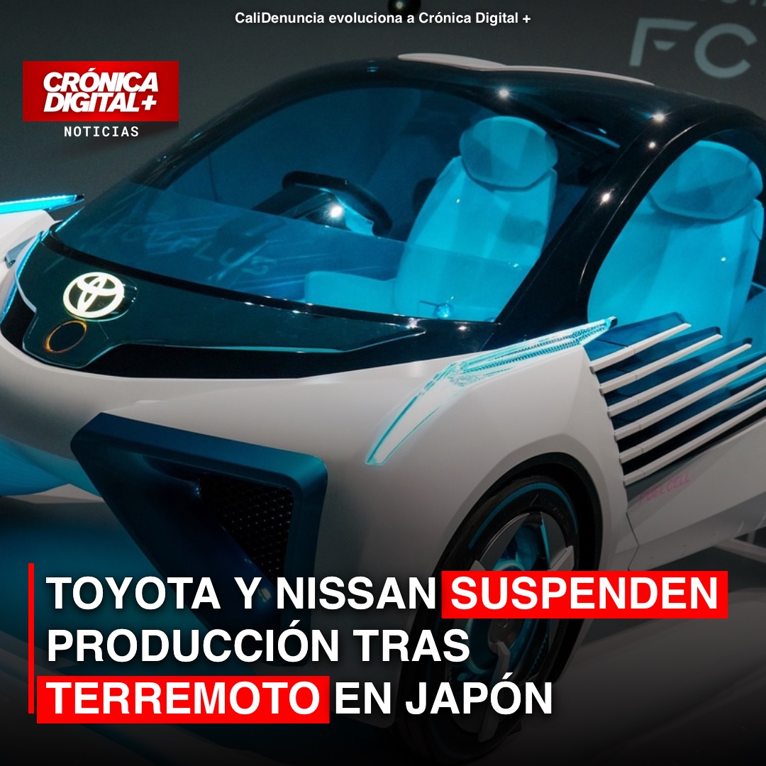 Terremoto en Japón paraliza producción de Toyota y Nissan