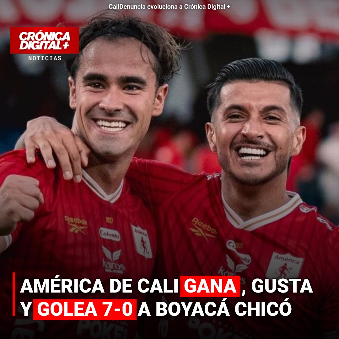 América de Cali arrolla 7-0 a Boyacá Chicó y lidera la Liga BetPlay