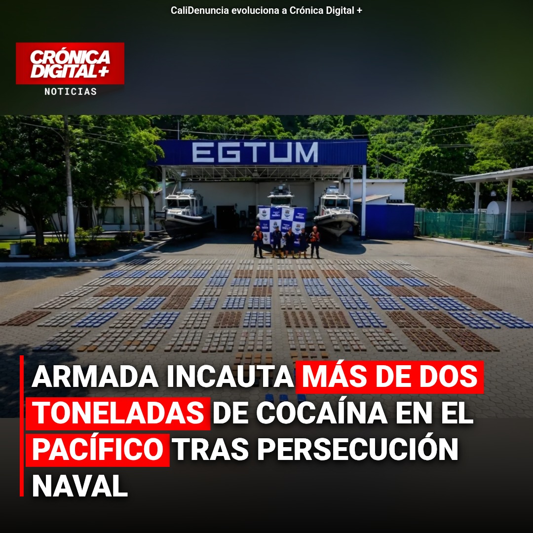 Armada incauta 2,3 toneladas de cocaína en el Pacífico surcolombiano