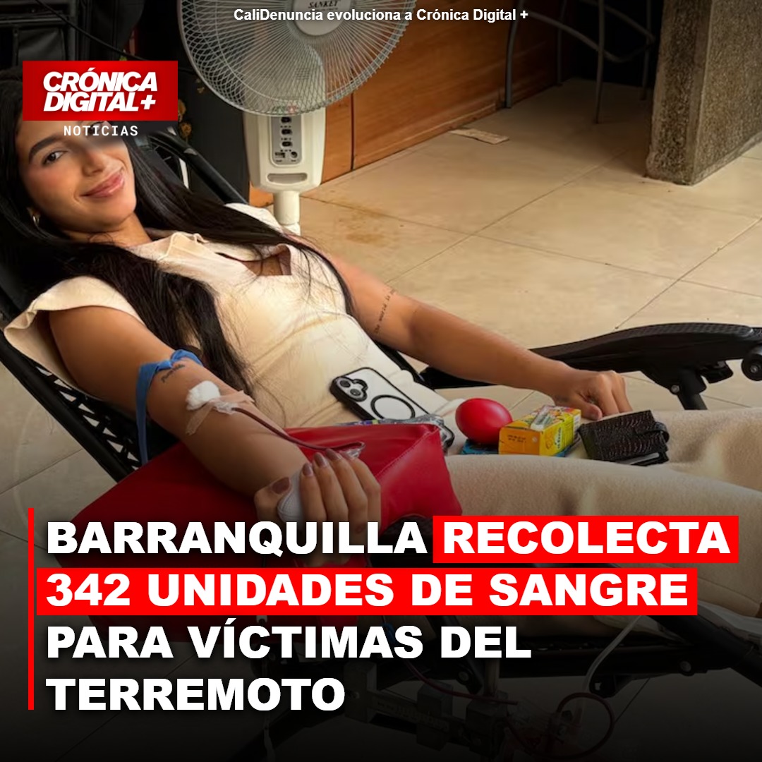 Barranquilla recolecta 342 unidades de sangre para víctimas de terremoto