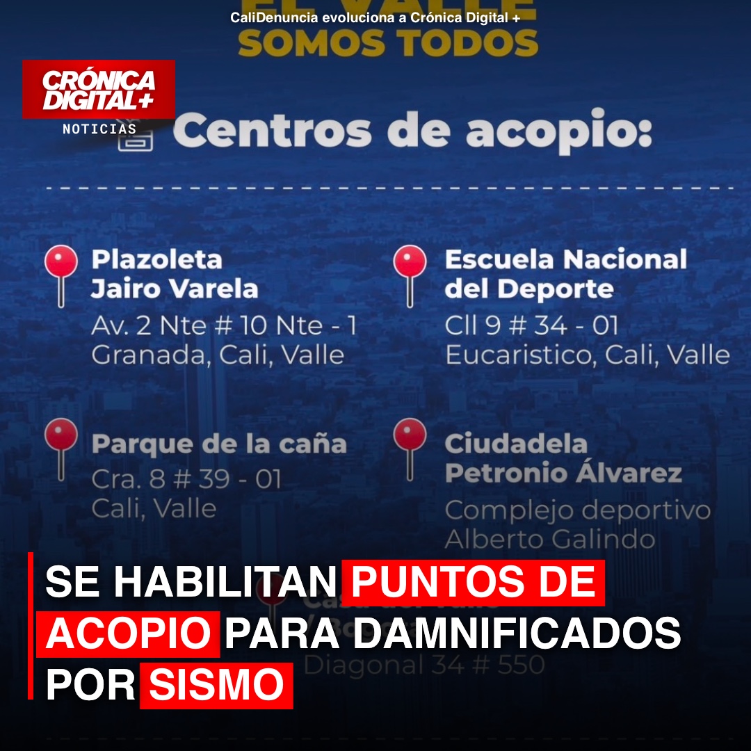 Bogotá activa centros de acopio para afectados por reciente sismo