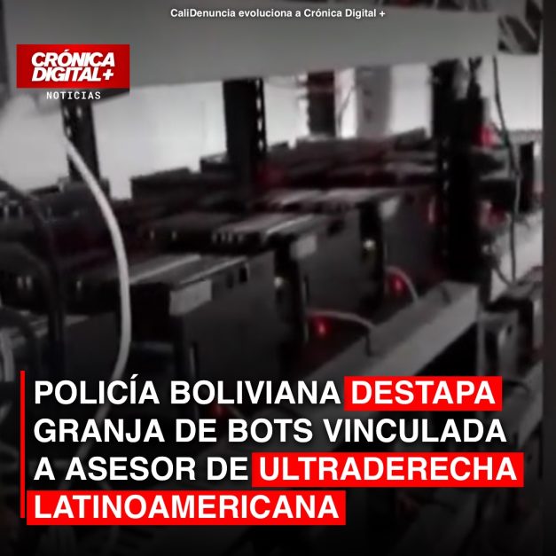 Bolivia desmantela granja de bots ligada a estratega de ultraderecha regional