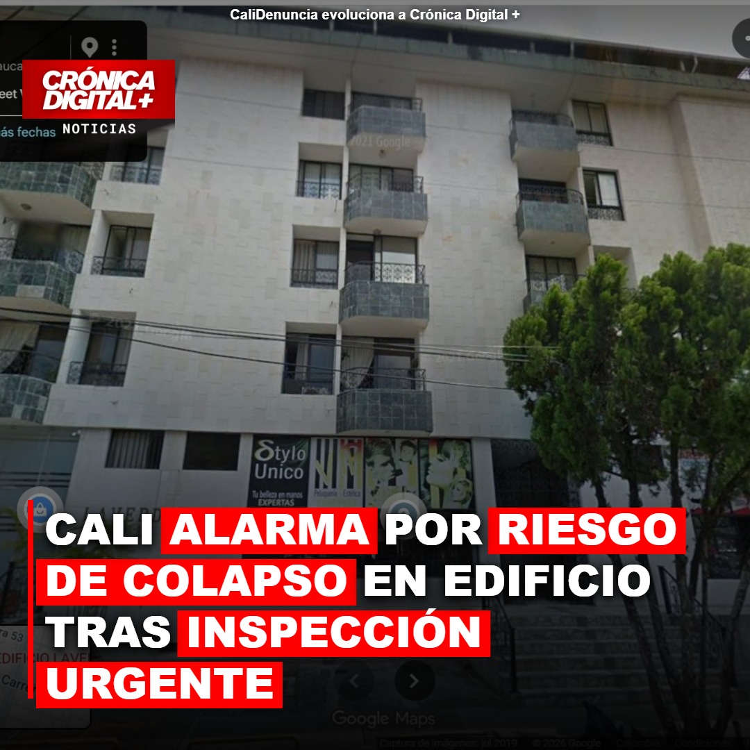 Cali: Edificio en la Carrera 56 bajo inminente riesgo de colapso