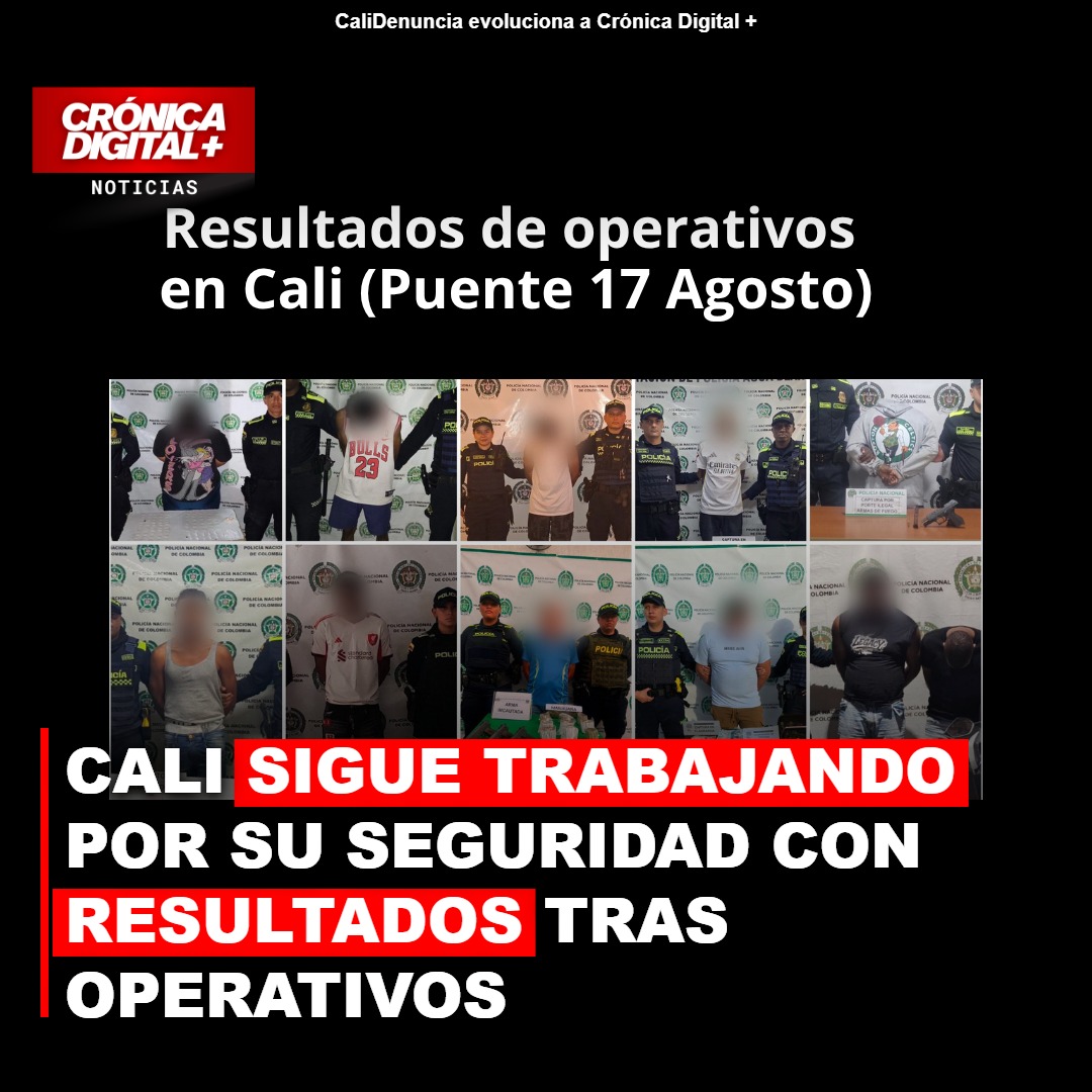 Cali refuerza seguridad: 42 capturados y 62 homicidios esclarecidos en festivo