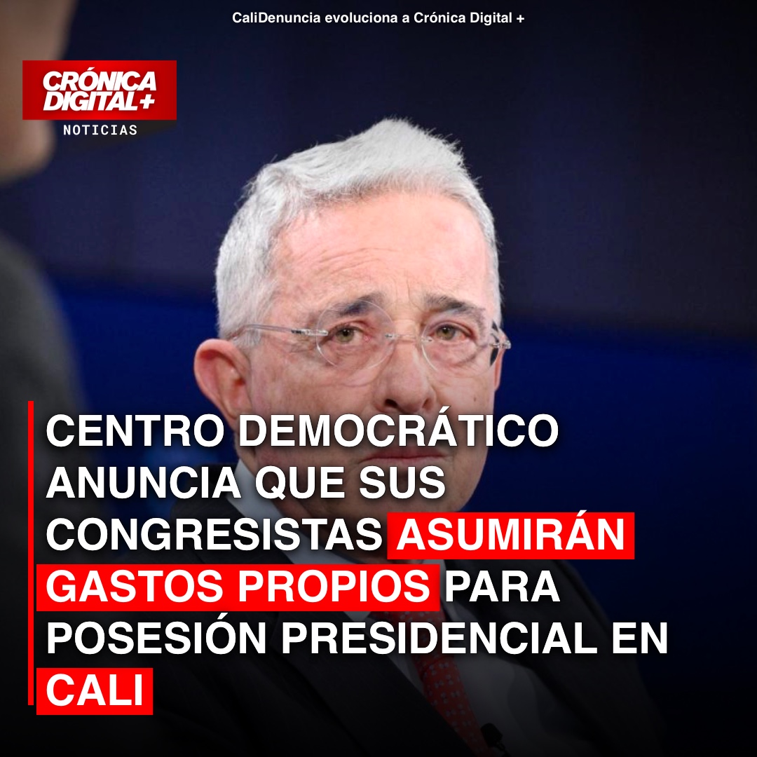 Centro Democrático financiará viaje de congresistas a posesión presidencial en Cali