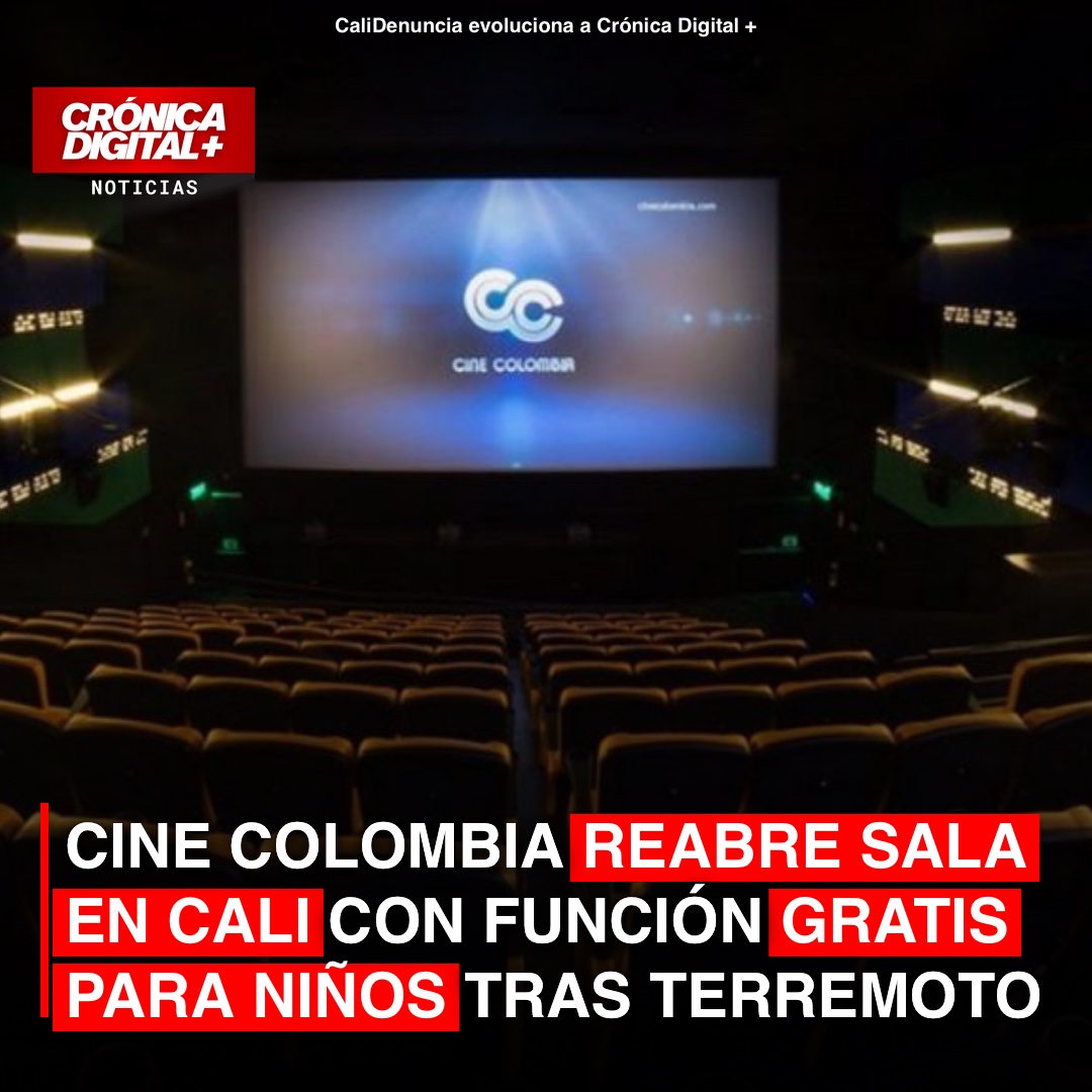 Cine Colombia reabre en Cali con función gratuita para niños tras sismo