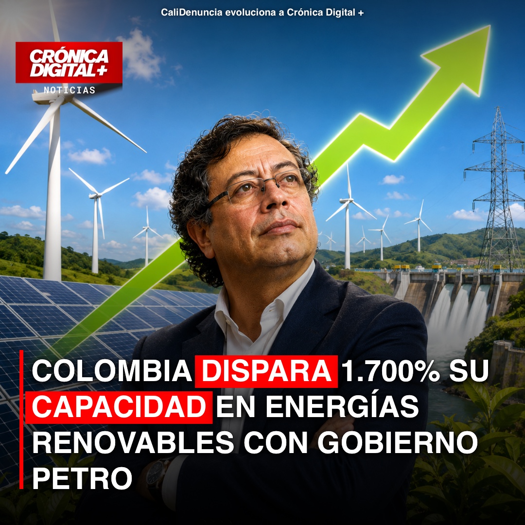 Colombia dispara 1.700% capacidad renovable con histórica expansión solar y eólica