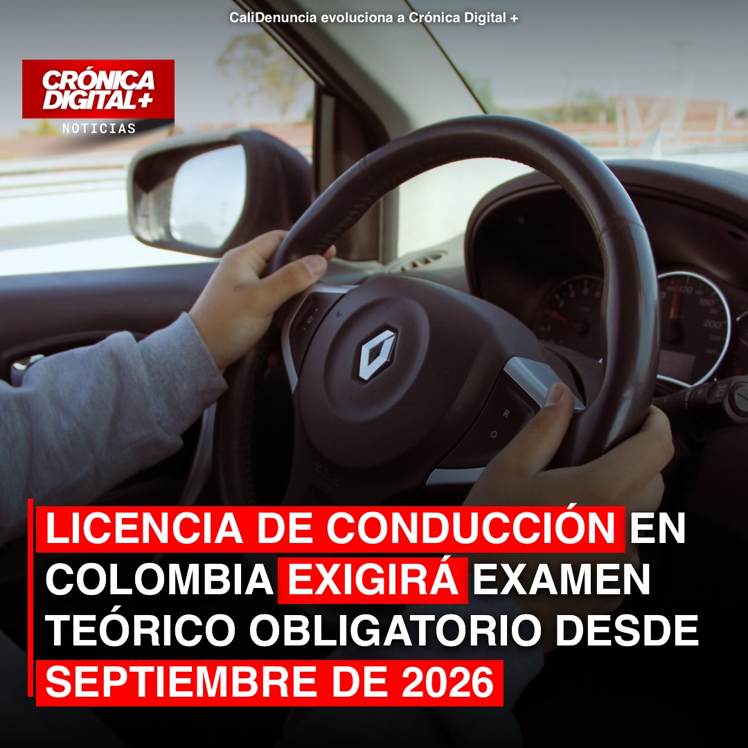 Colombia: Examen teórico obligatorio para licencia de conducción desde 2026