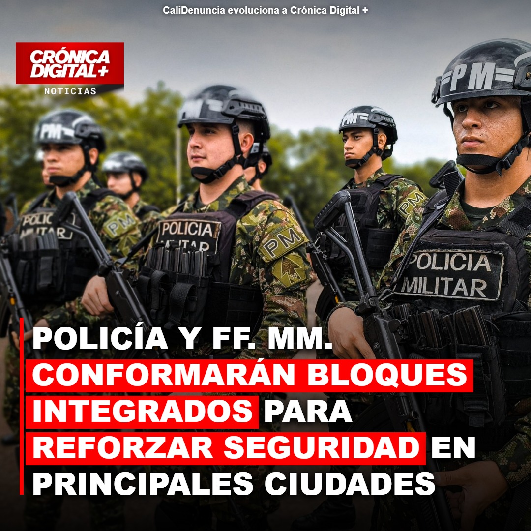 Colombia: Policía y FF.MM. integran fuerzas contra crimen urbano