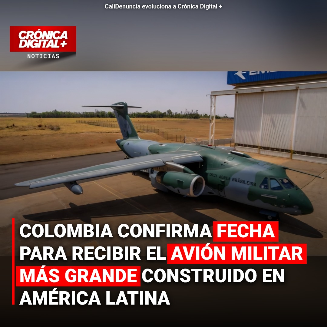 Colombia recibirá en 2026 el avión militar C-390 Millennium de Embraer