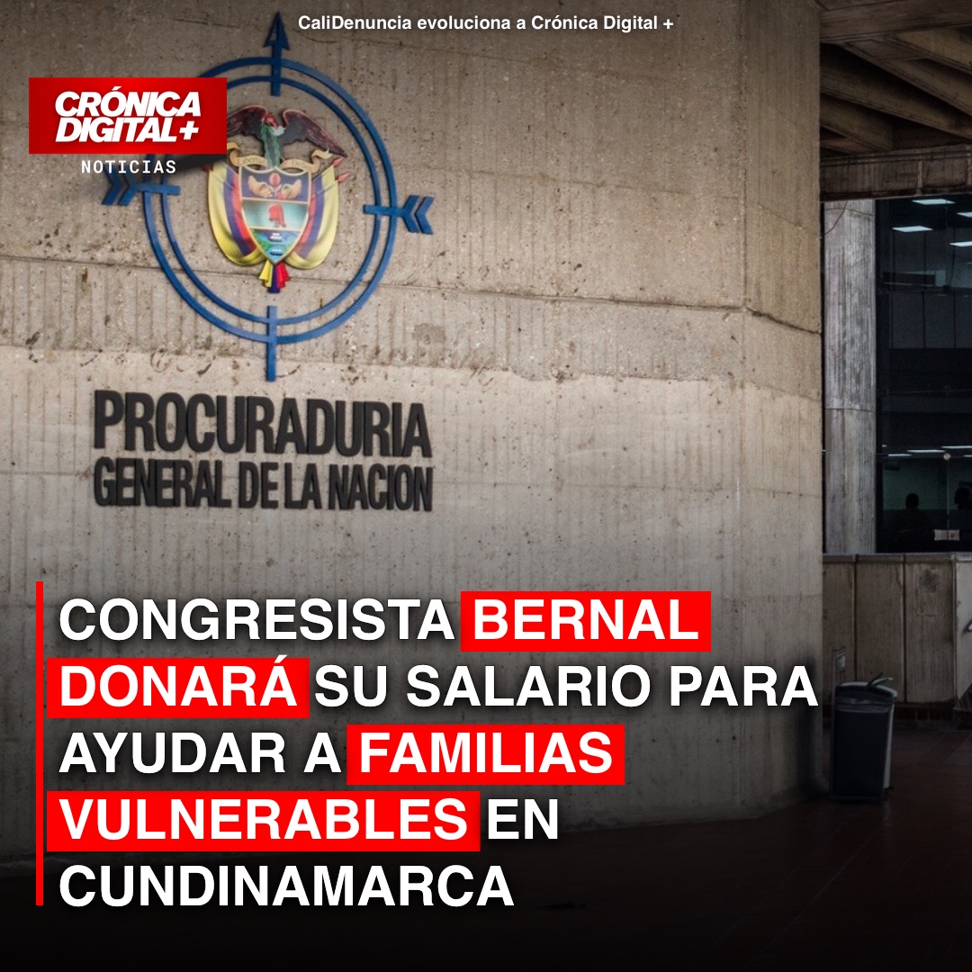 Congresista Bernal destinará salario a familias vulnerables en Cundinamarca