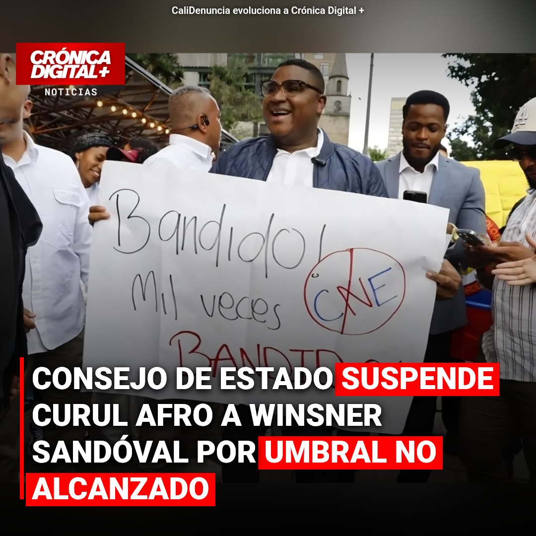 Consejo de Estado suspende curul afro de Sandoval por no alcanzar umbral