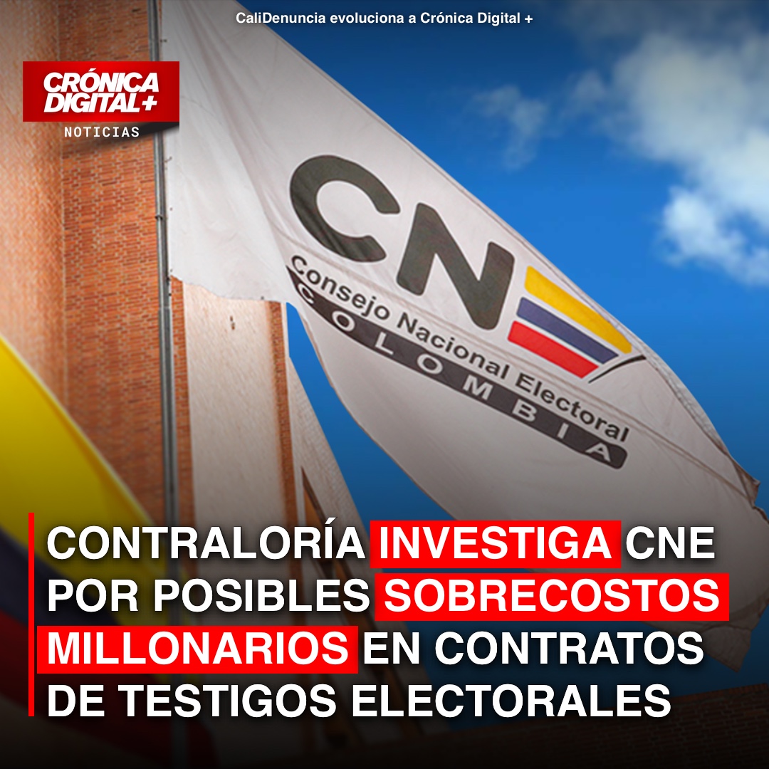 Contraloría indaga al CNE por presuntos sobrecostos en contratos de testigos electorales