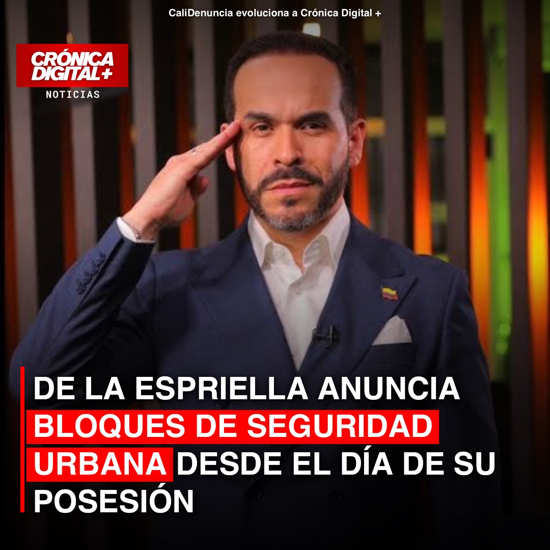 De la Espriella activará bloques de seguridad urbana desde posesión presidencial