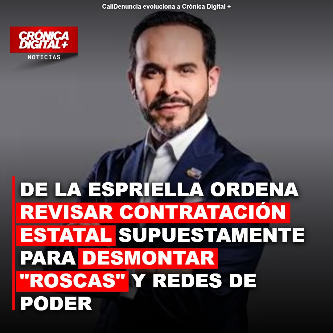 De la Espriella Ordena Desmontar Redes Contratación Estatal