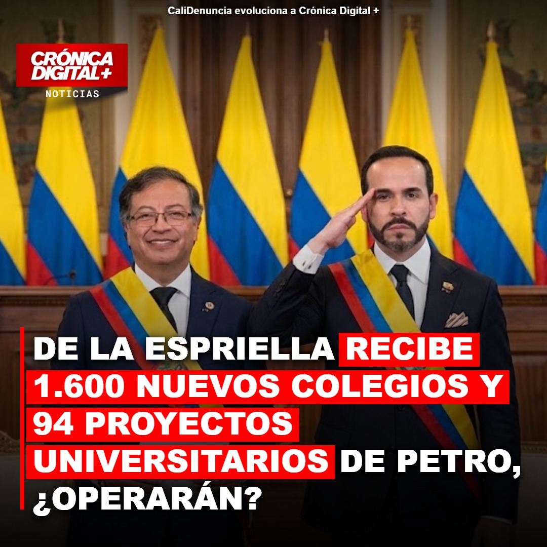 DE LA ESPRIELLA RECIBE 1.600 COLEGIOS Y 94 PROYECTOS UNIVERSITARIOS DEL GOBIERNO PETRO: ¿SERÁN PUESTOS EN OPERACIÓN?