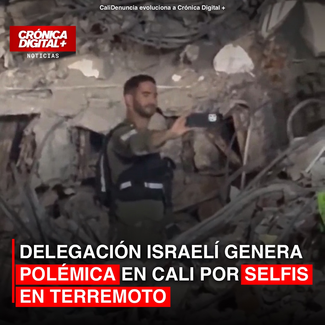 Delegación israelí genera controversia en Cali por selfis durante emergencia