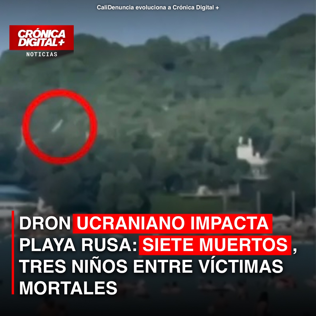 Dron ucraniano impacta playa rusa en Mar Negro: 7 muertos, 3 niños entre víctimas
