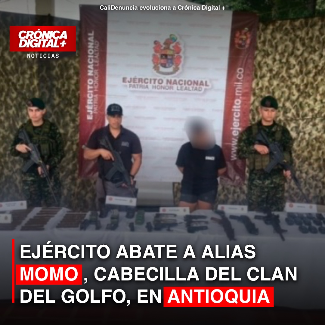 Ejército abate a alias ‘Momo’ del Clan del Golfo en Antioquia