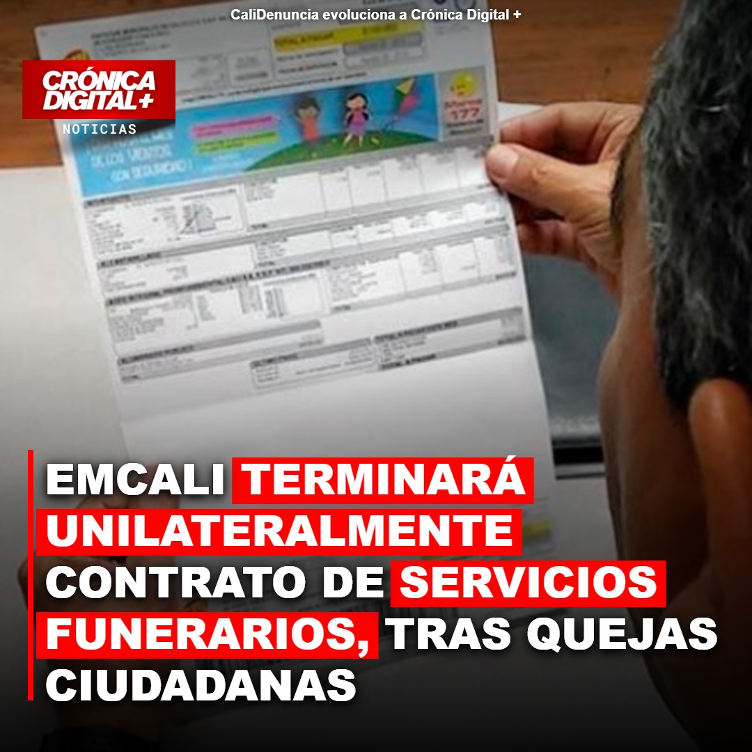EMCALI anula contrato con Grupo Recordar por cobros irregulares en facturas