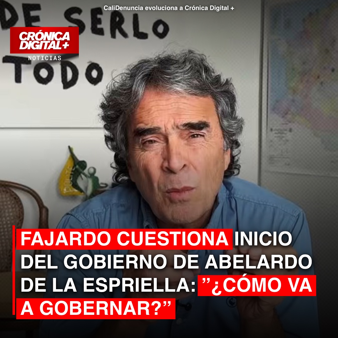 Fajardo cuestiona inicio de gobierno de De la Espriella: ¿Cómo gobernará sin experiencia?