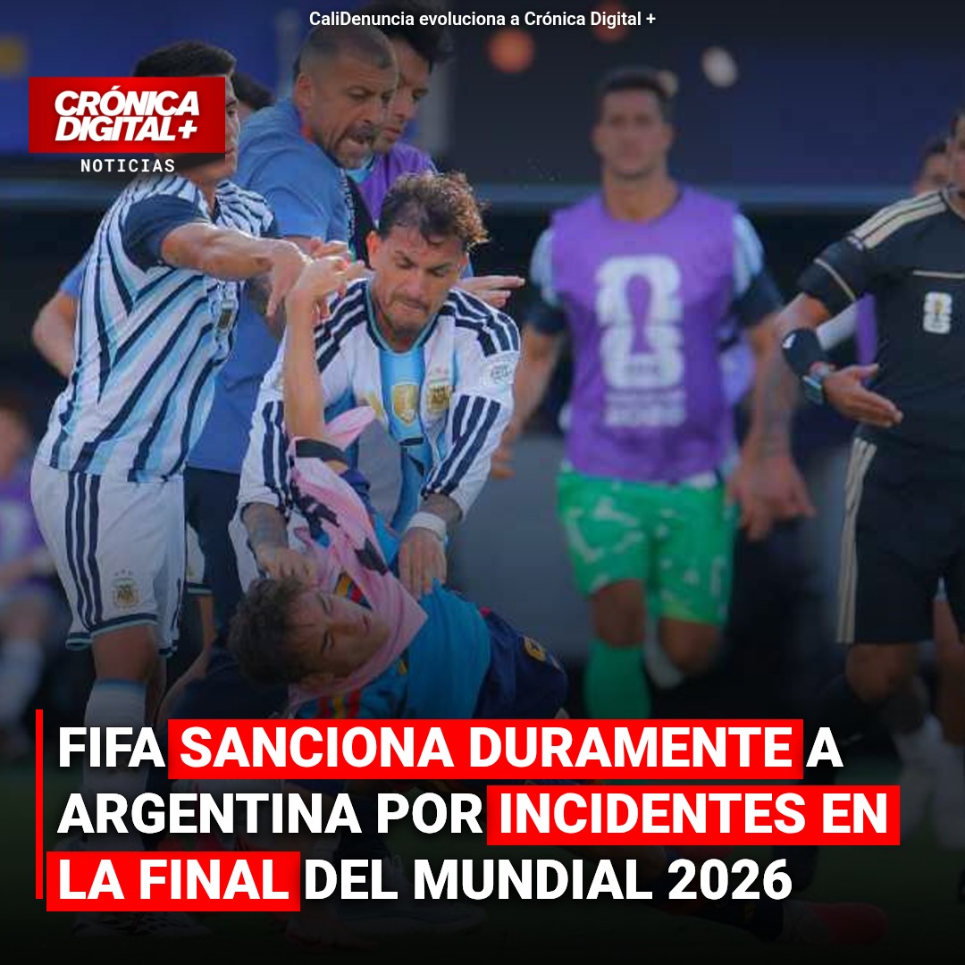 FIFA impone dura sanción a Argentina por incidentes en final del Mundial 2026
