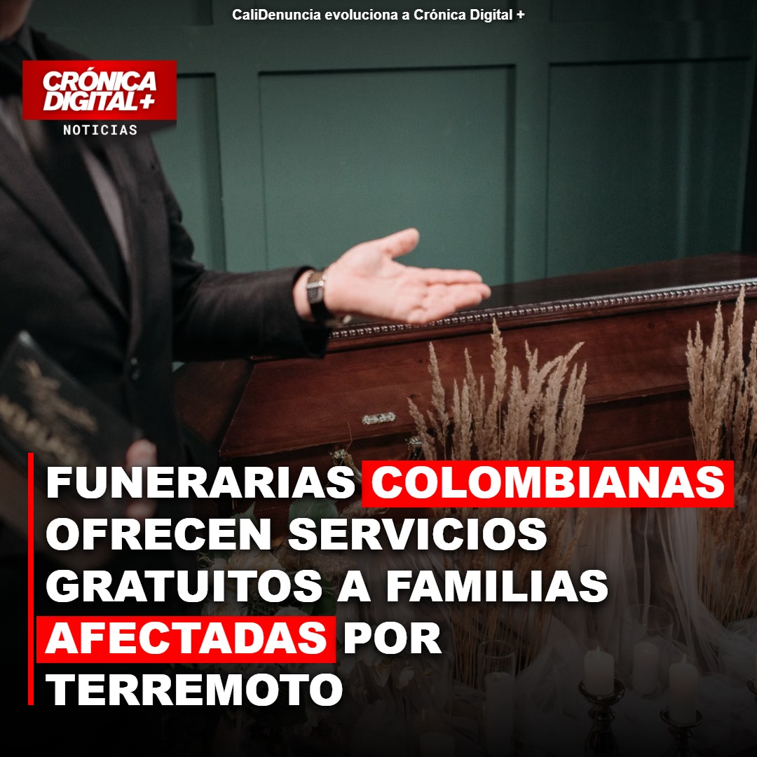 Funerarias colombianas brindan servicios exequiales gratuitos tras sismo