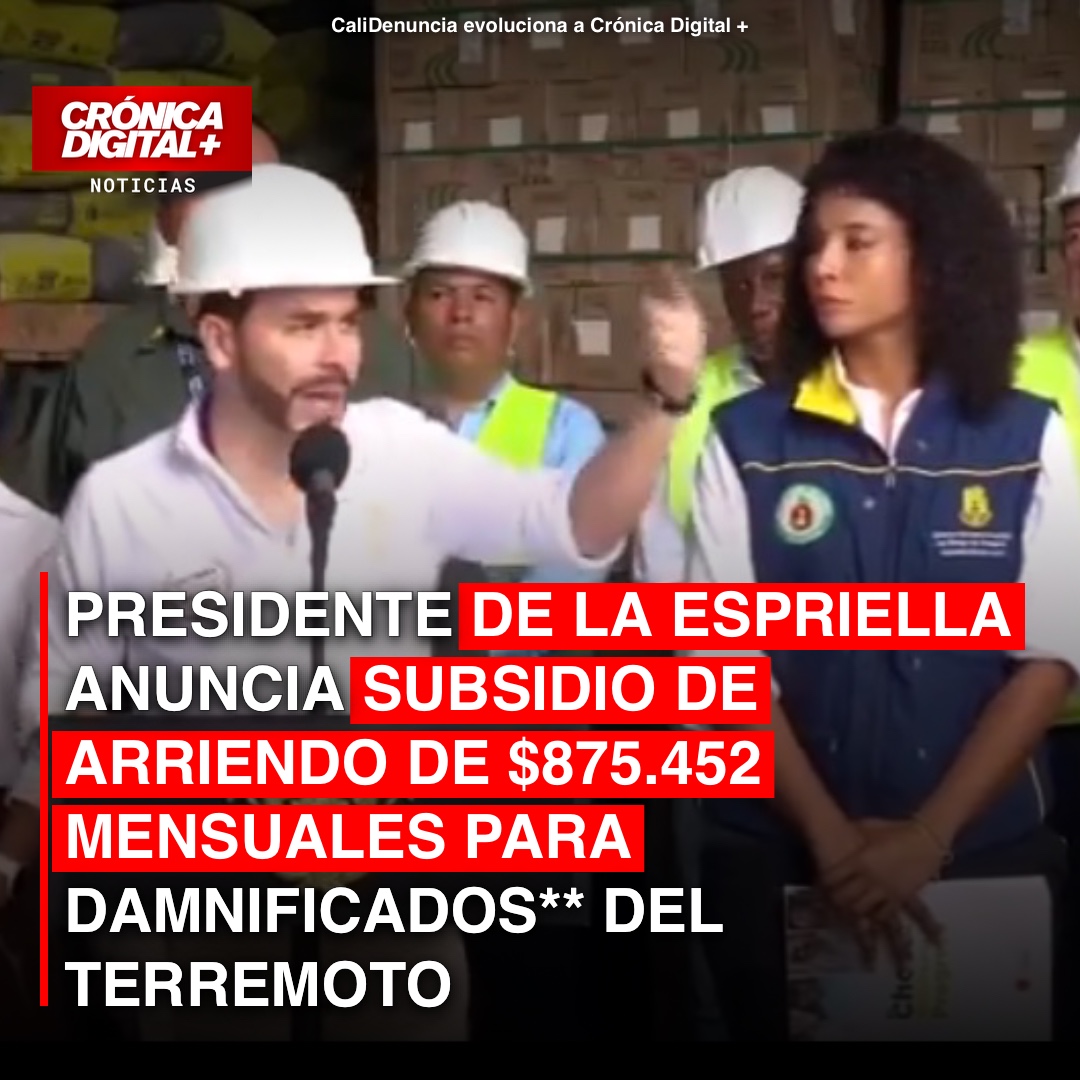 Gobierno anuncia subsidio de arriendo para damnificados por terremoto